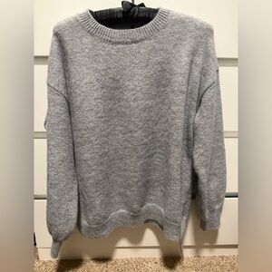 Princess Polly Light Gray Crew Neck Sweater